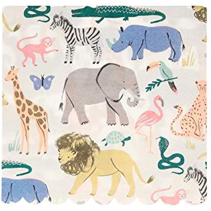 SAFARI ANIMALS LARGE NAPKINS - Image 3